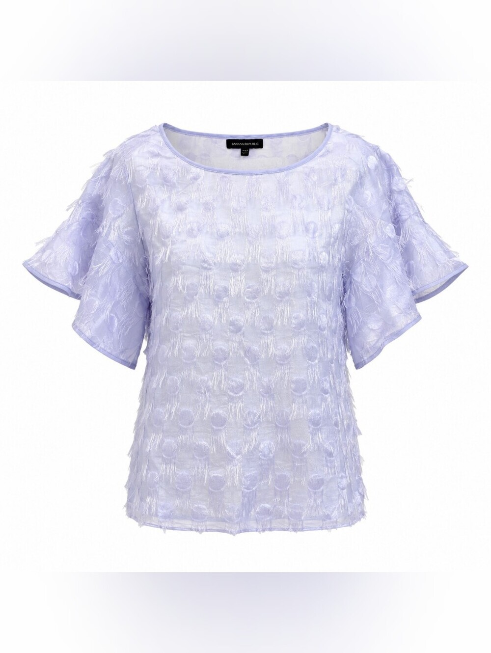 Banana Republic women's lavender flutter sleeves top size XS